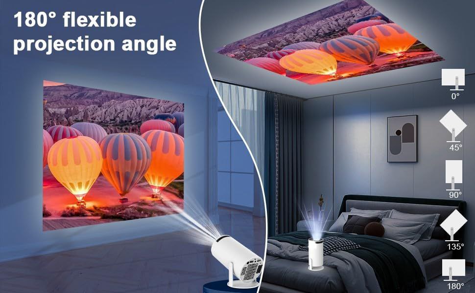 Andriod 5G Wifi Projector Home 4K Support With Youtube, Playstore, Netflix etc.