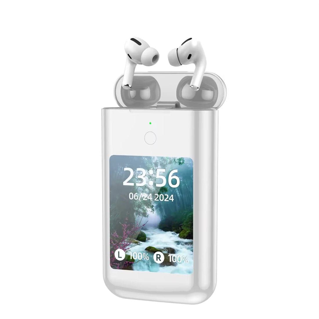 TF20 Pro “Carrying Treasure” Wireless Earbuds with 2.8″ LED Display Charging Case – Custom Wallpaper, Power Bank & Bluetooth 5.3